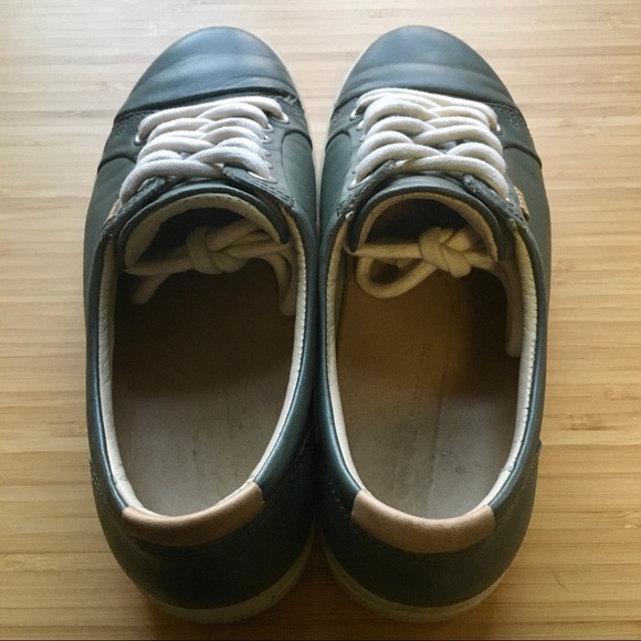 ECCO Soft 7 Leather Lace-up Sneakers - Moon (5) - Picture 4 of 12